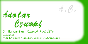 adolar czumpf business card